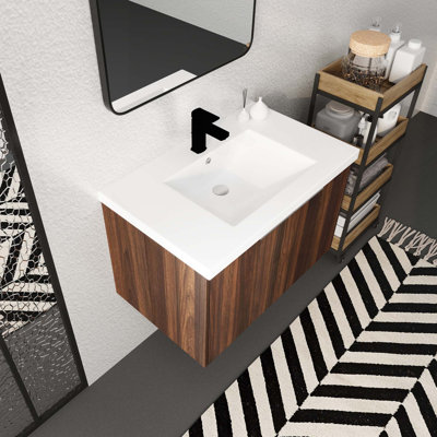 Modern Design Float Mounting Bathroom Vanity With Sink Soft Close Door,2 Doors