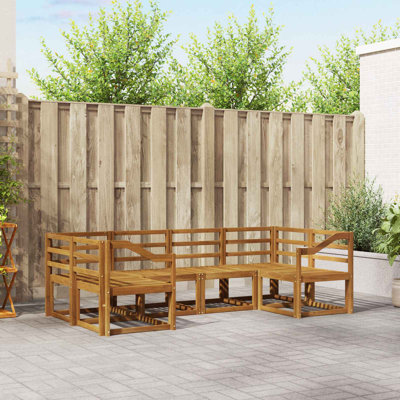 245 cm W Solid Wood Patio Corner Sofa Set