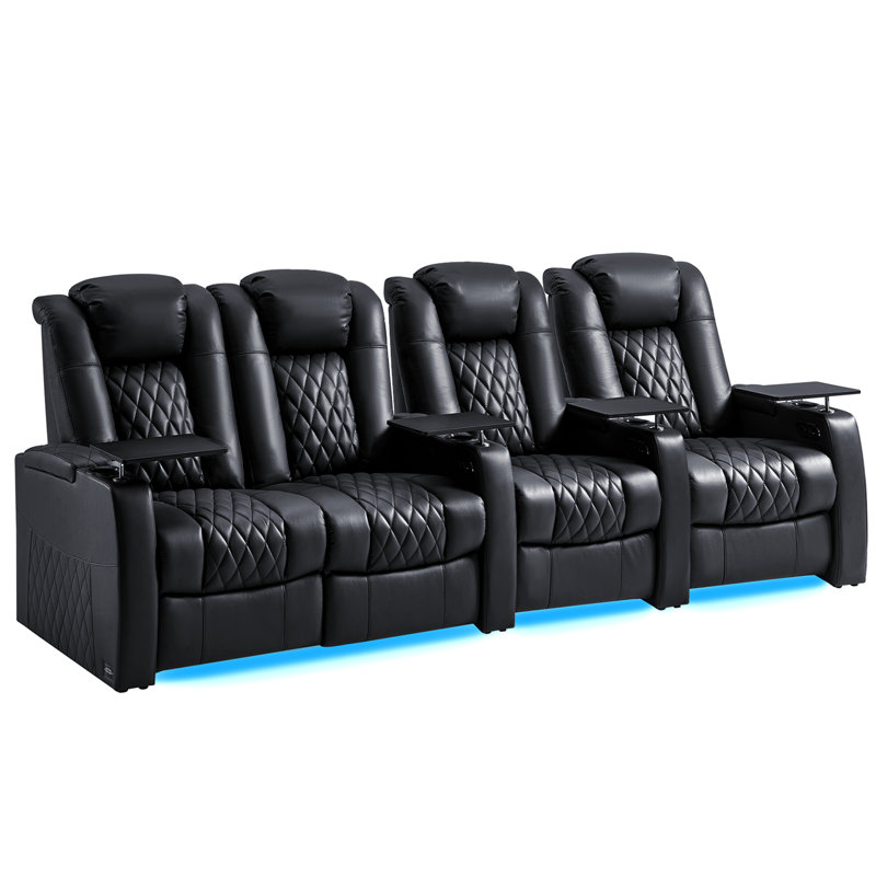 Fauteuil de cinéma inclinable Power Zero Gravity, Noir, noir, noir, noir