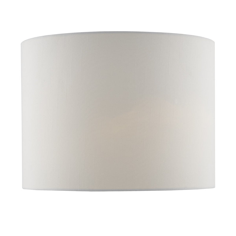 23cm H Silk Drum Lamp Shade ( Screw On ) in Ivory