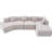 4 Living Room Couch, Gray Boucle, No Assembly, Stylish Interior 140" L-Shape Boucle , 4 Seats, Soft