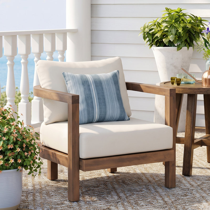 Chaise de patio avec coussins Weksler