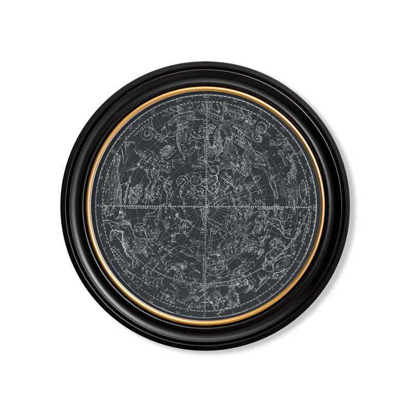 Constellation Northern by Mid-1800s - Single Picture Frame Print on Archival Matt 230gsm Paper, Black