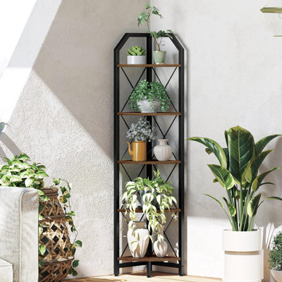 Industrial Corner Bookshelf
