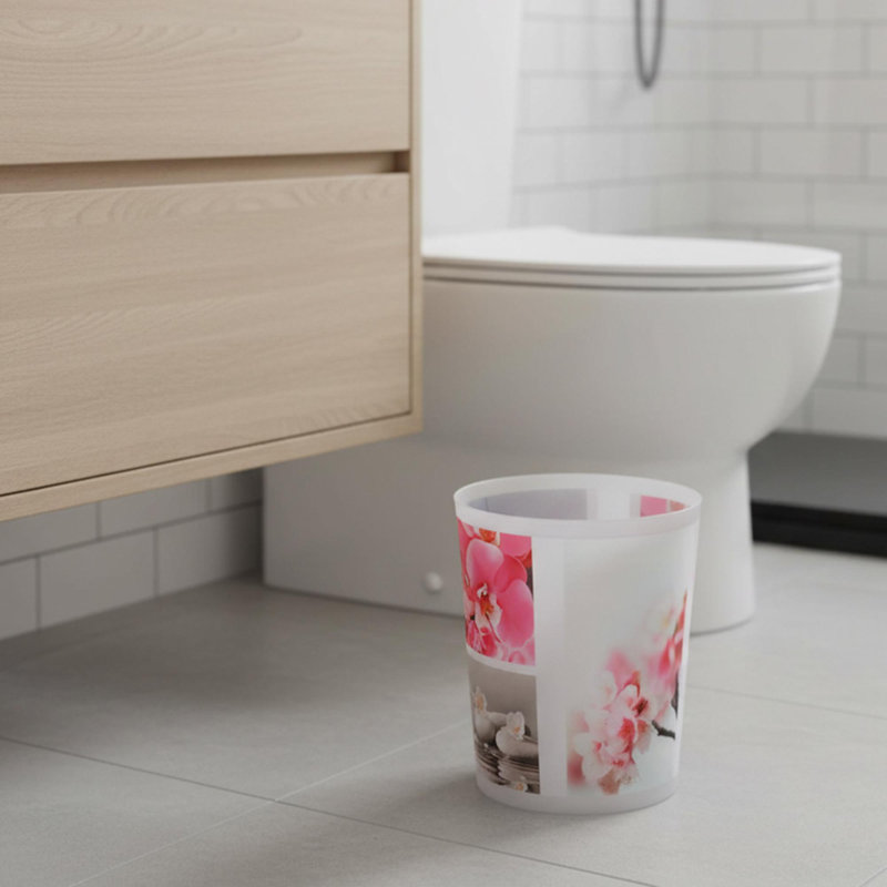 Poubelle en plastique à motif floral 4,5 litres-1,2-Gal