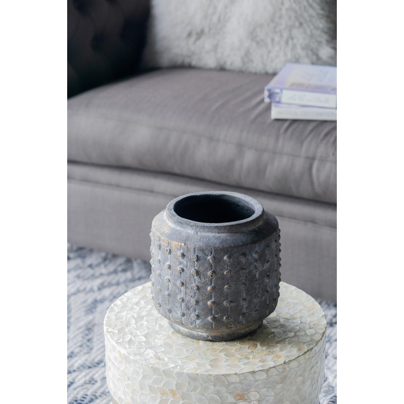 Handmade Ceramic Pot Planter, 8" H x 8" W x 8" D