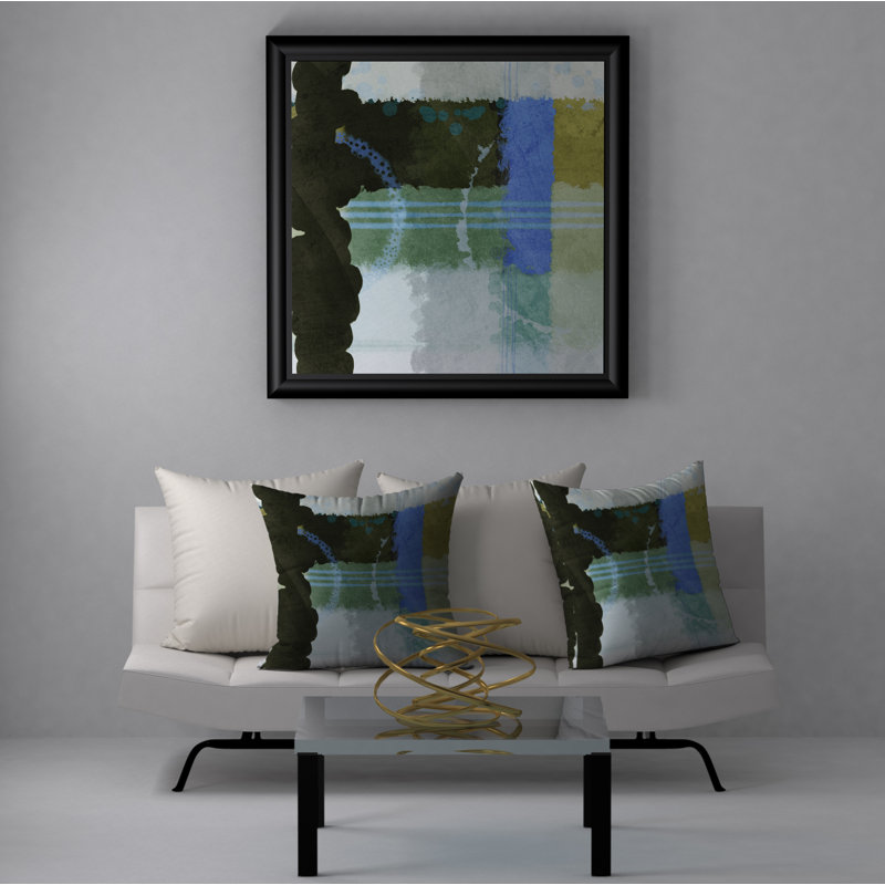 Abstract Reversible Throw Pillow, 18" x 18"