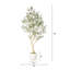 Arbre artificiel de 8,2 pi en pot blanc - Faux arbre pour le salon