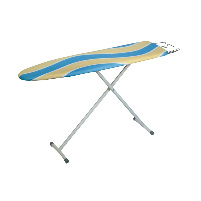 Sunny Yellow-Orange Metal Freestanding Ironing Board with Iron Rest