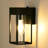 Dusk To Dawn 1 Light Classic Outdoor Wall Sconce With Cylinder Glass Shade And Rectangular Metal Frame, Waterproof For Porch, Patio-708593087