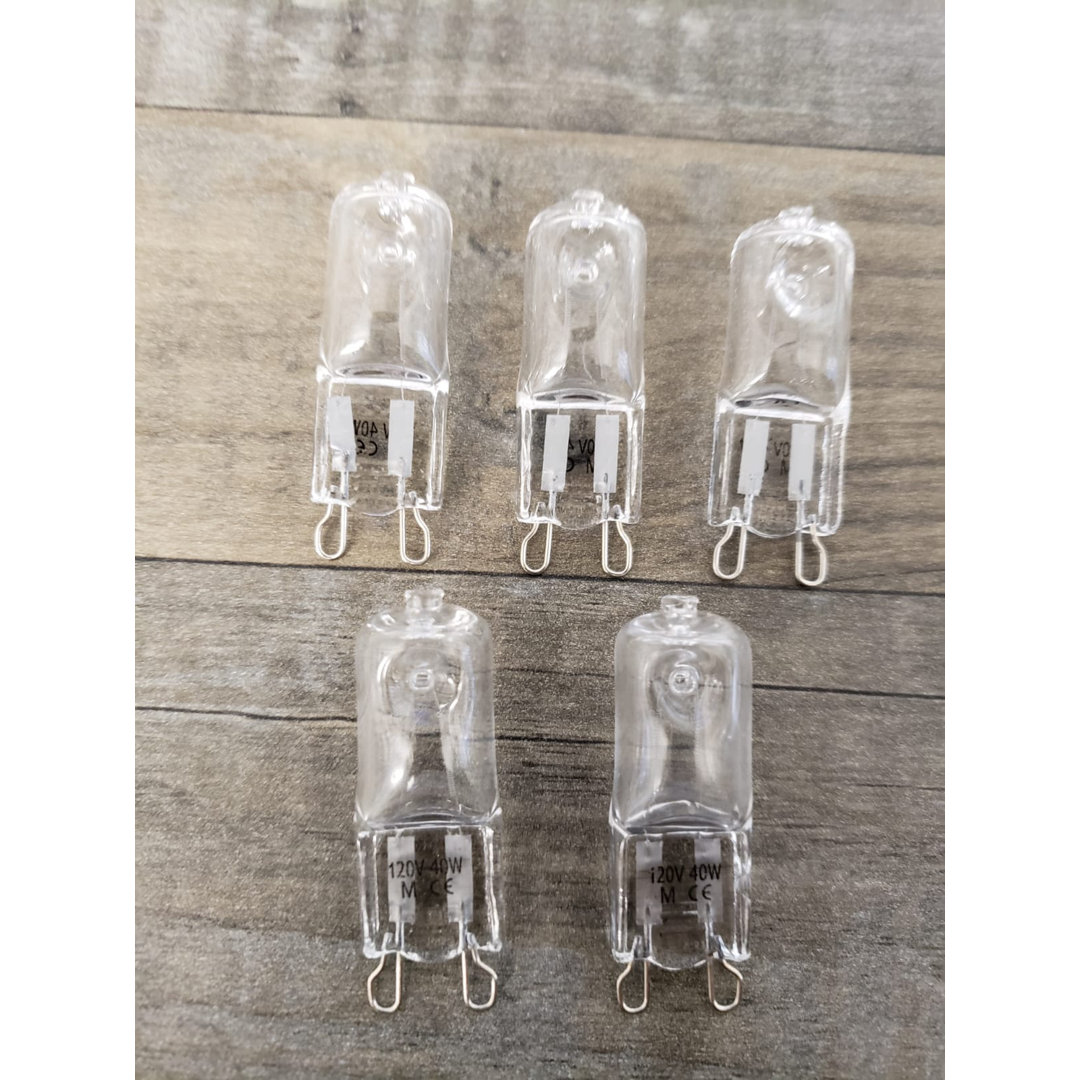 40 Watt G9 G9/Bi-pin Dimmable 2700K Halogen Bulb (Set of 5) Finesse Décor