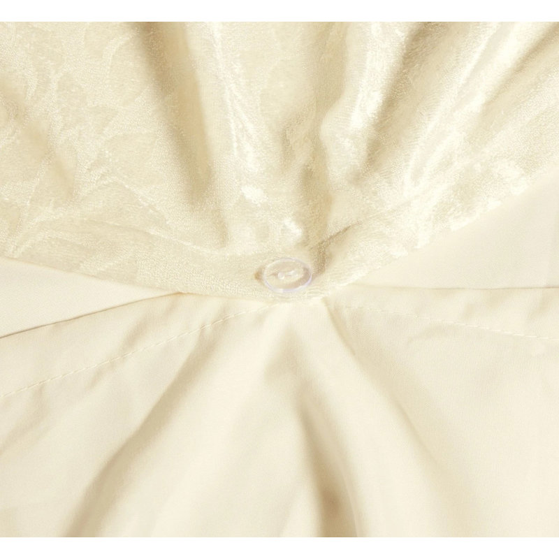 Damask Jacquard Duvet Cover 3 Piece Velvet Bedding Set With Matching Pillowcases, Cream