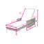 Chaise longue en rotin PE tissé à la main toutes saisons avec caractéristiques réglables et structure robuste, coussin-1480068516