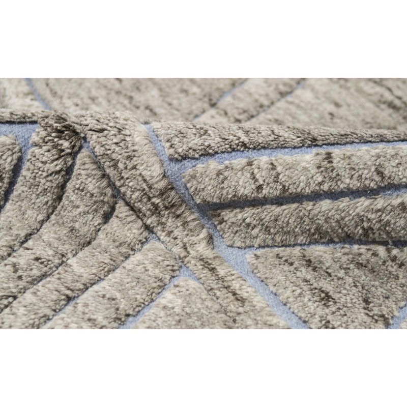 Tapis argent noué à la main de haute qualité