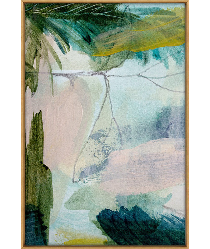 «Jungle Paint I» par Hope Bainbridge - peinture sur toile encadrée