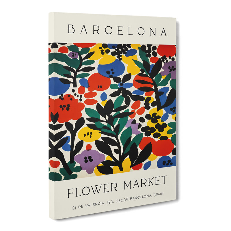 Flower Market Exhibition Barcelona No.1 - Wrapped Canvas, 91cm H x 60cm W x 3cm D