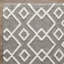 Tapis d'intérieur gris en polyester tissé à la machine Eliot-743786868