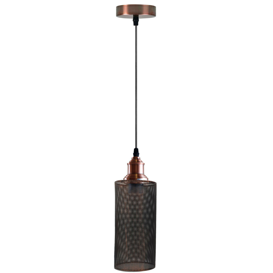 Hann 1 - Light Rustic Red Cylinder Pendant