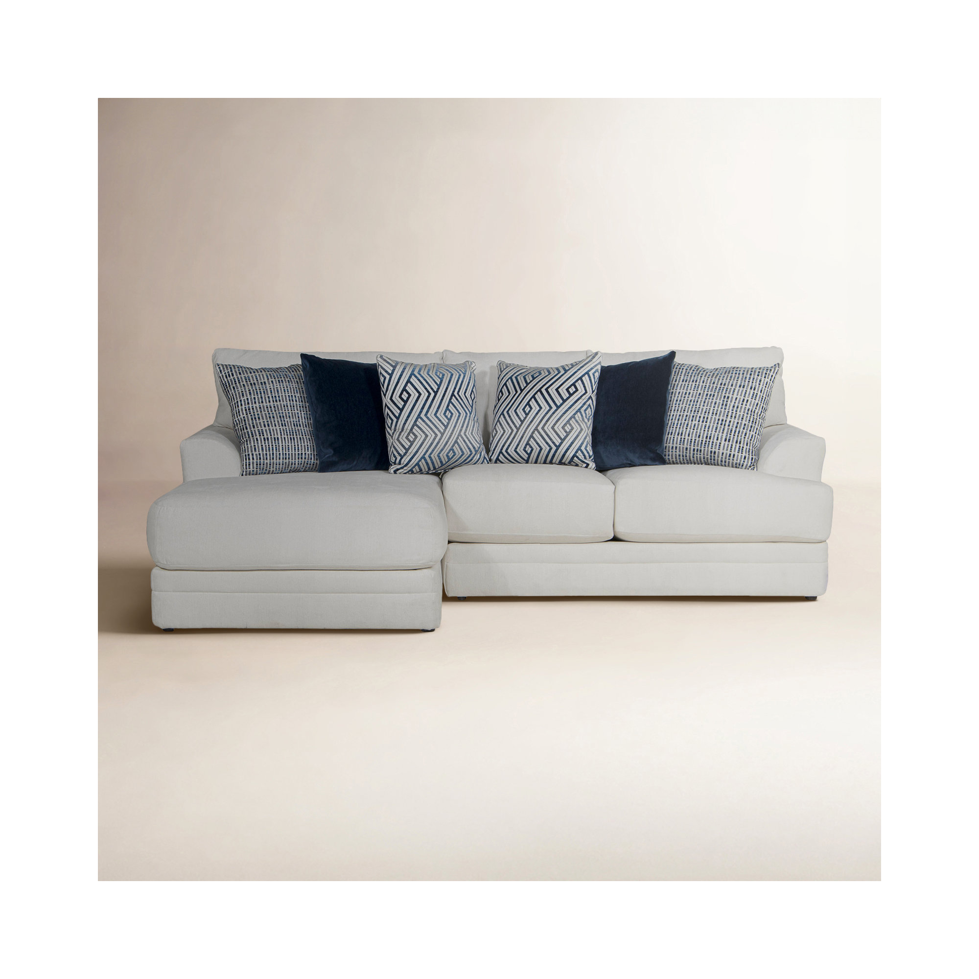 Mazekine Modular Upholstered Chaise L-Sectional, Left Hand Facing