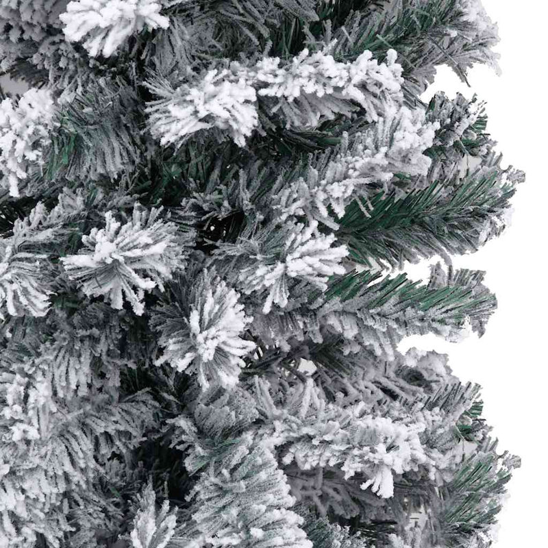 Arbre de Noël artificiel vert, blanc, PVC gris, acier, plastique multicolore, Vert / Blanc / Gris