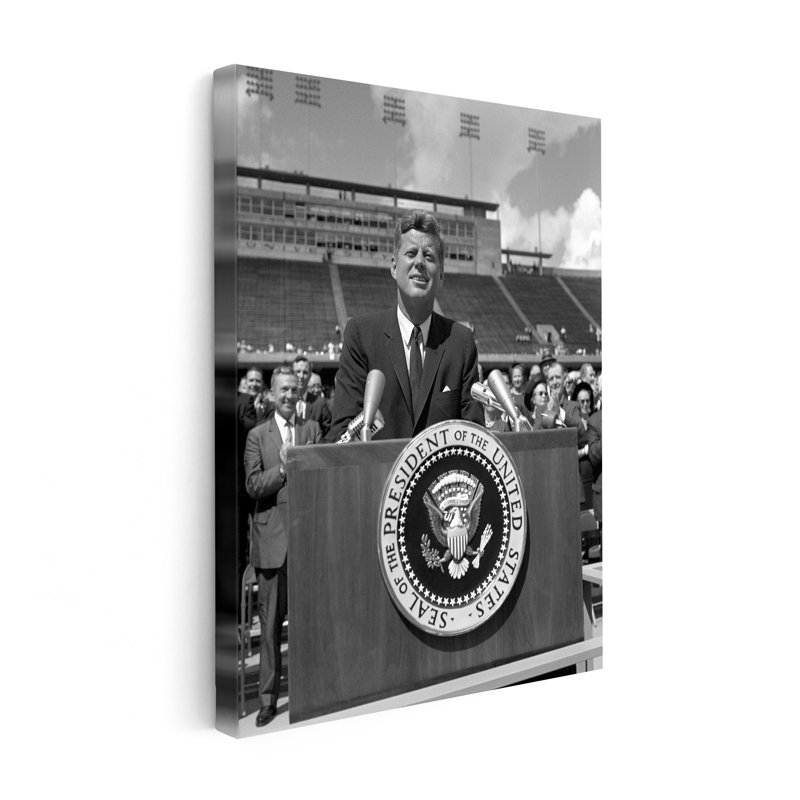 Kennedy à l'Université de riz, Unframed, Canvas, 16"H x 20"W