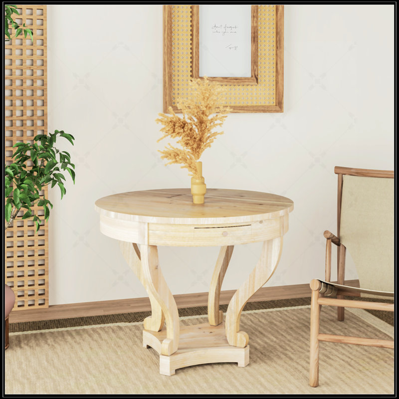 Table basse à pieds courbés de style campagnard