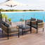 Combinaison de canapé pour plusieurs personnes avec une table, idéale pour le jardin, la cour et les balcons-472062662