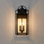 Lanterne murale d'extérieur 2 lumières avec verre transparent