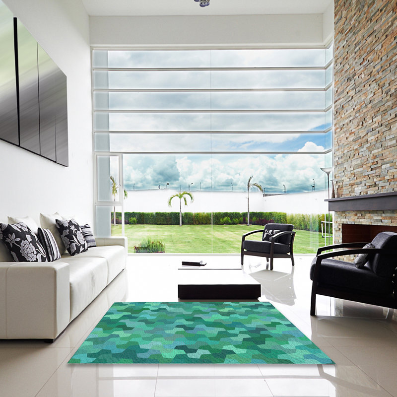 Geometric Indoor Rug, Square 7'