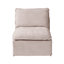 Fauteuil d'appoint modulaire sans accoudoirs, siège central simple avec structure en fer léger et housse-132433683