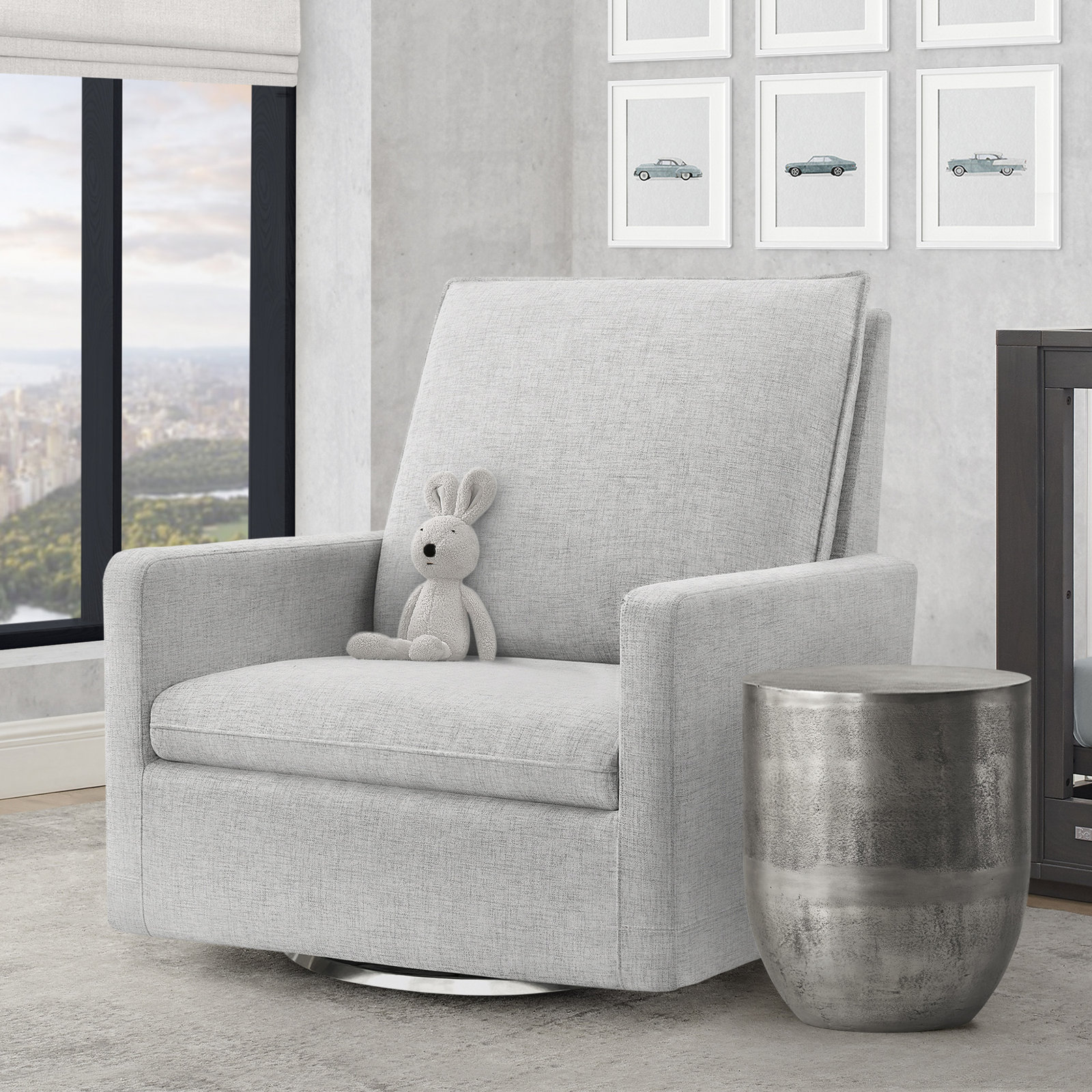 Stowe Swivel Glider, Gray
