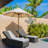 Munib 195cm Long Reclining Chaise Lounge Set with Cushions and Table