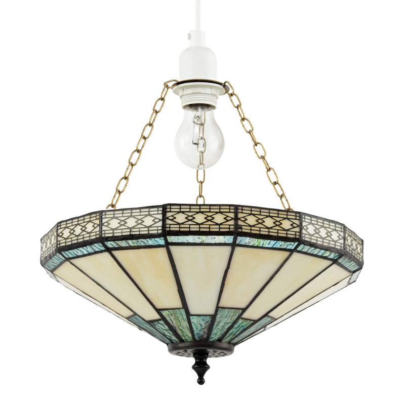 18cm H Glass Bowl Pendant Shade ( No Direct Attachment Method ) in Green