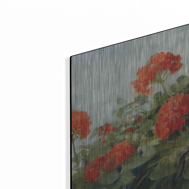 " Geranium Wave " by Carol Rowan, 12" H x 16" W
