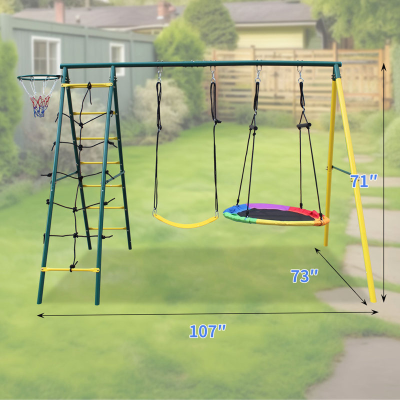 Balançoire en corde pour enfants avec jardin pour enfants