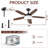 Antarctic Star 52" Low-Profile Ceiling Fan With Led Light & Remote,Sleek, Silent, And Smart—Perfect For Bedrooms, Nurseries, Or Cozy Indoor Spaces!