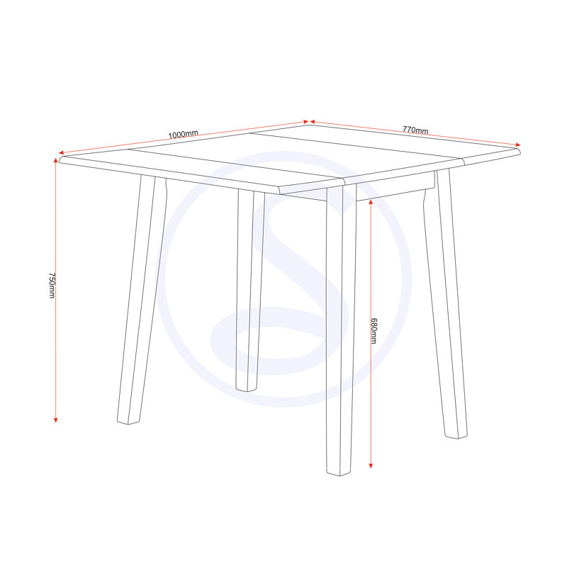 Jaeden Extendable Dining Set with 2 Chairs