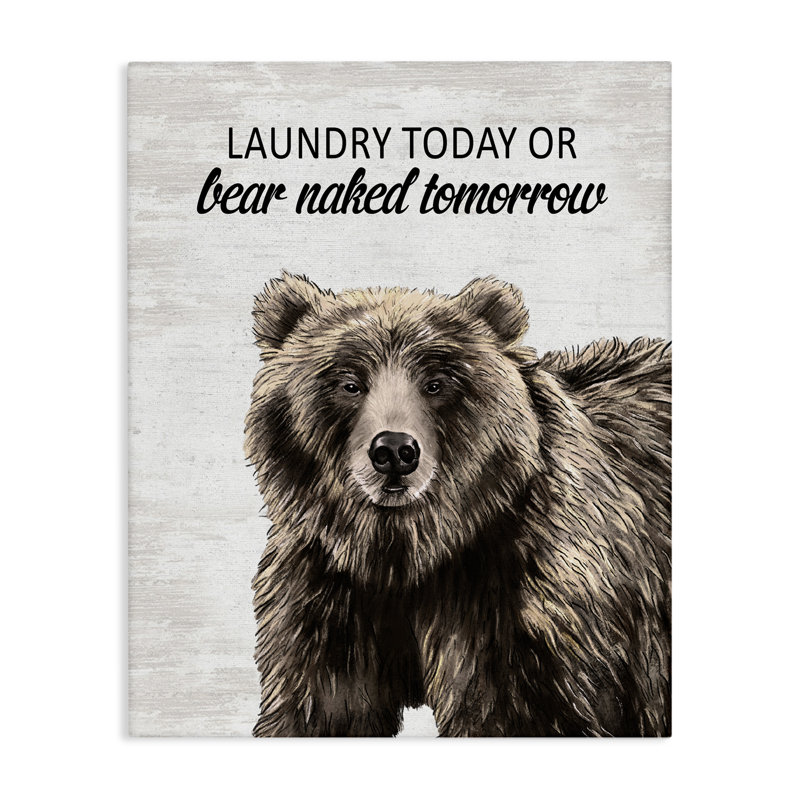 Toile de buanderie ours nue, demain, H 20 po x l 16 po