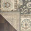 Tapis rond gris en laine à motif oriental Isadora-2134469265