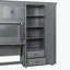 Lit escamotable simple avec garde-robe, armoire et bureau-577318465