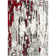 Rectangle Abstract Machine Woven Polypropylene Area Rug in Red/White