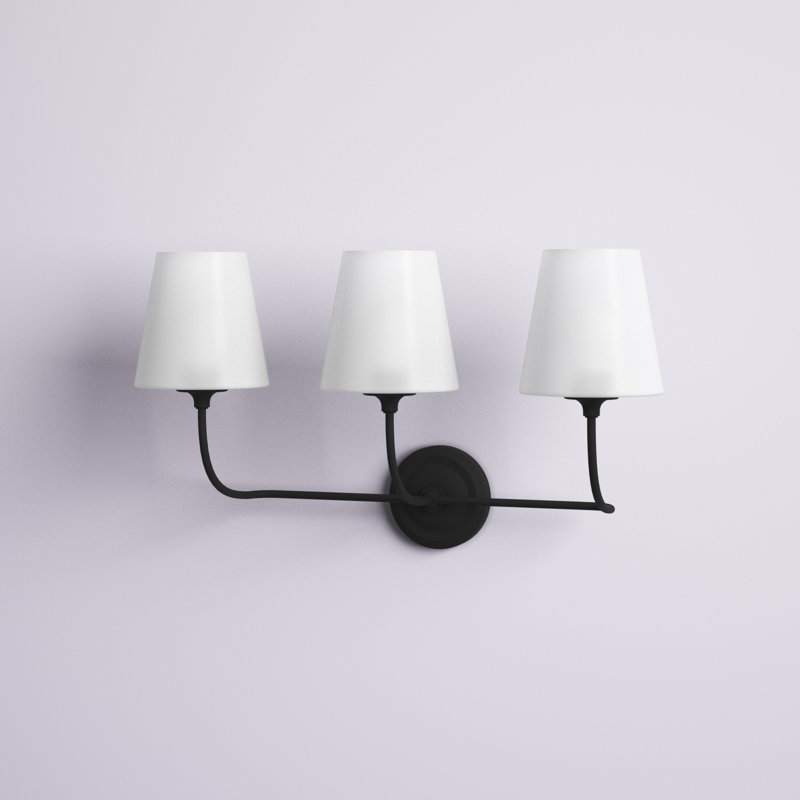 Alyanah 3 - Light Dimmable Vanity Light, Black Forged