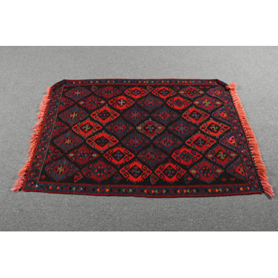 Vintage Handwoven Turkish Kilim Rug with Traditional Geometric Design for Home Decor