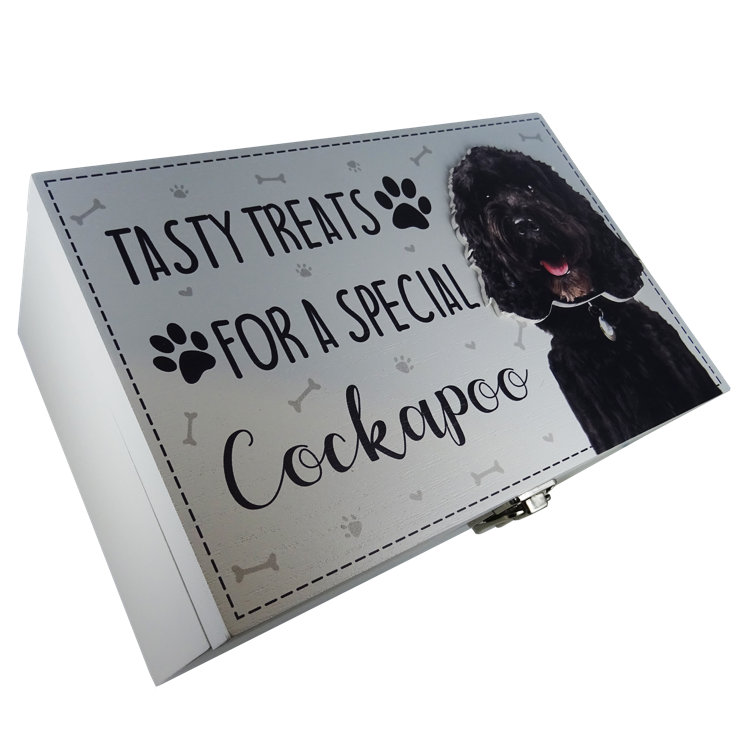 August Grove Cockapoo Dog Treat Box Delong Decorative Box | Wayfair.co.uk