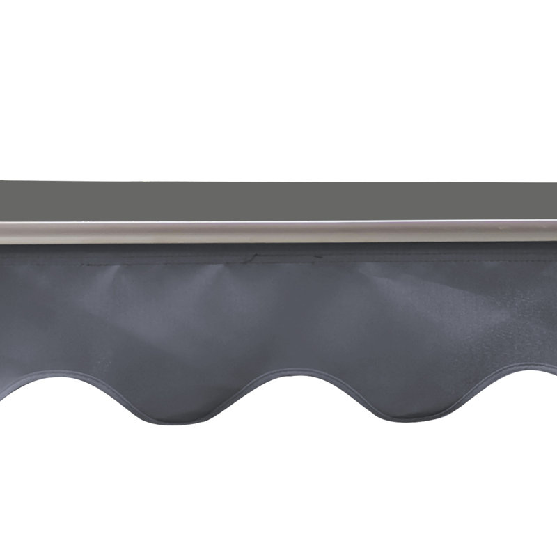 Door Window Awning Made Of  0.137 Inch Thick Crystal Solid Polycarbonate Sheet And Aluminum Alloy With Valance, Brown Diamond