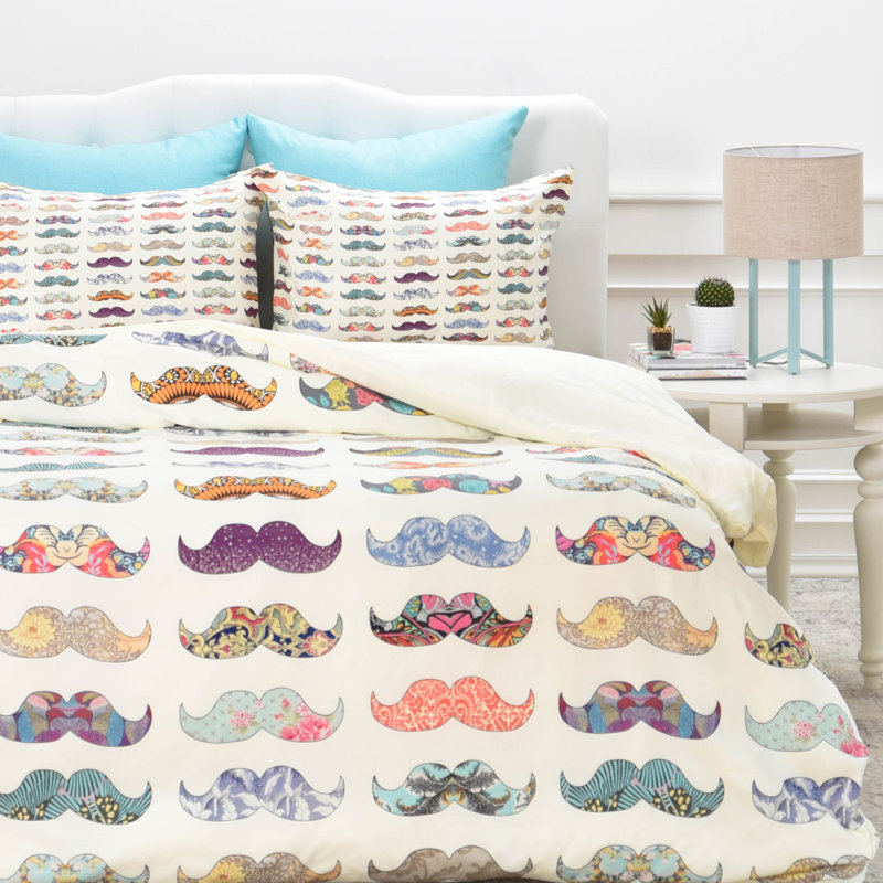 Bianca Polyester Geometric Shapes Duvet Cover, King Duvet Cover + 2 King Shams