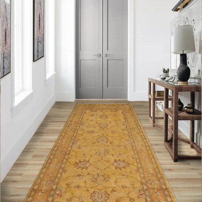Chobi One-of-a-Kind 4'7'' X 12'5'' Runner Wool Area Rug in Beige