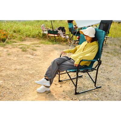 Chaise de réalisateur de camping, chaise pliante portative surdimensionnée robuste avec table d'appoint, pochette pour plage, pêche, voyage, pique-nique, rouge pelouse