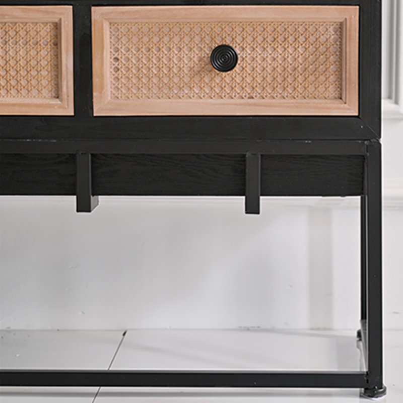 Simple Do Old  Wooden Black Sideboards
