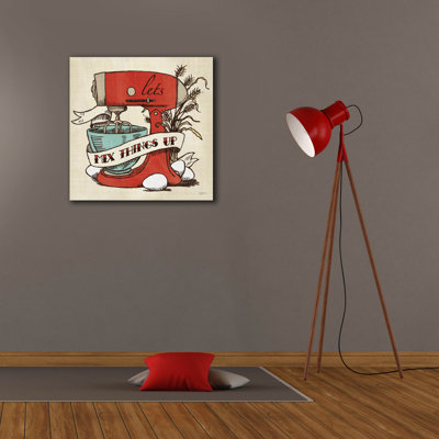 Epic Graffiti 'Retro Bakery Blue 2' by Mary Urban Canvas Wall Art